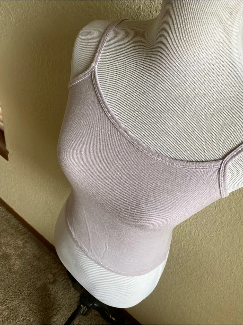 Skims Sienna Iris Purple Spaghetti Strap Tank Sleep Top Lightweight Cropped: M - Picture 2 of 7